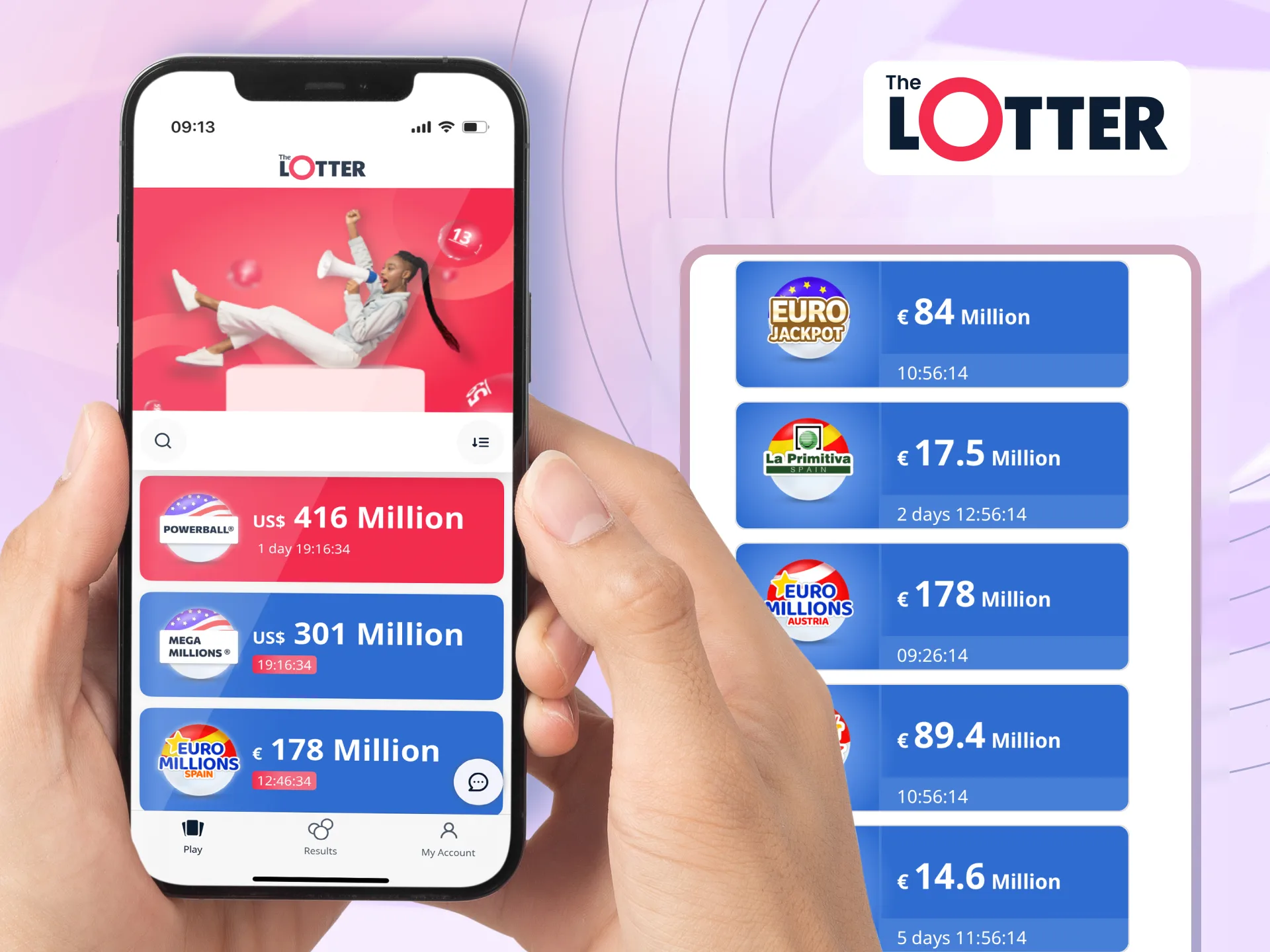 Enjoy TheLotter on mobile — browser-based access with full features and no memory use.