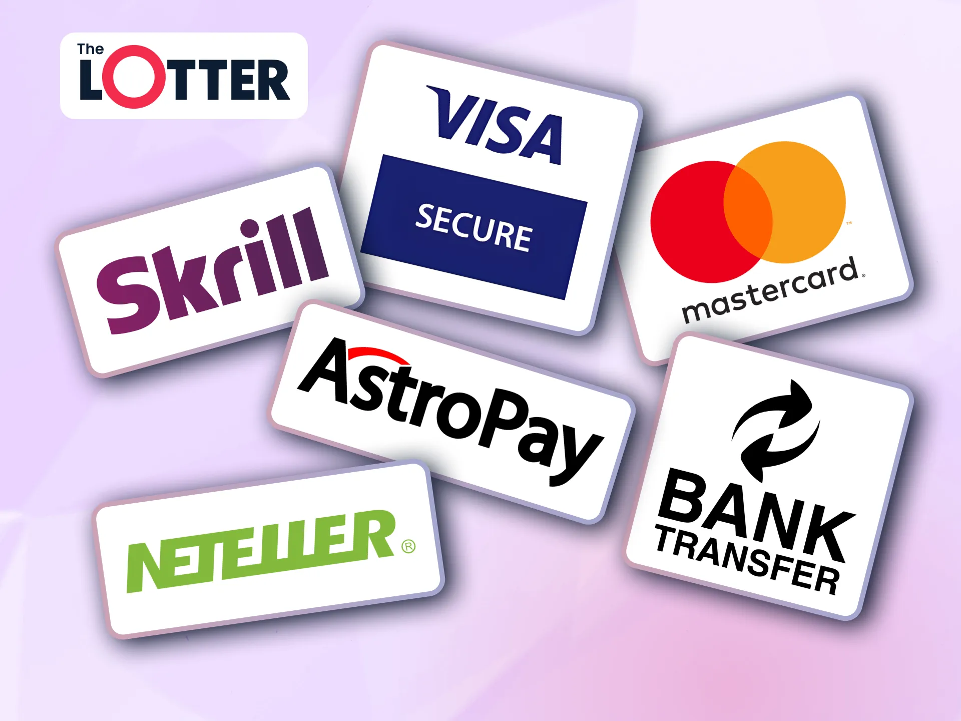 Manage your balance in TheLotter app with secure options like Visa, Skrill, and Neteller.