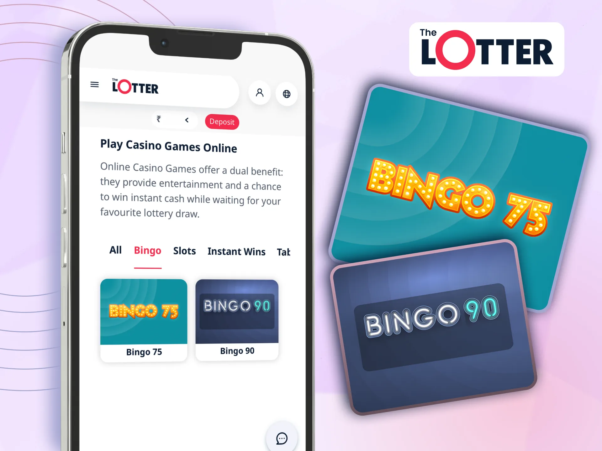 TheLotter app, available for Android and iOS, lets you track bingo cards and enjoy full site features anytime.
