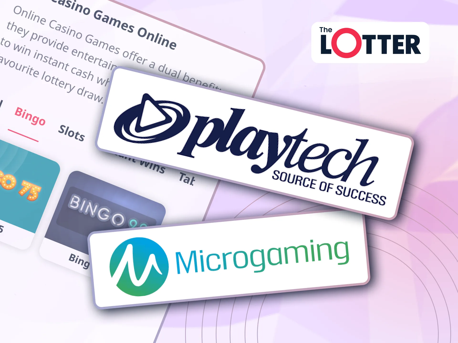 Play bingo on TheLotter, featuring games from reliable providers such as Playtech and Microgaming.
