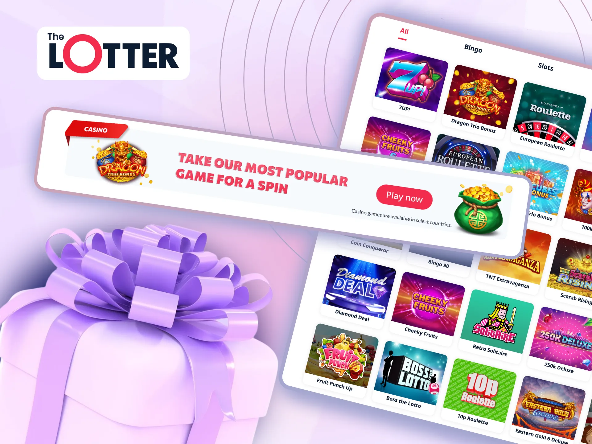 Earn Free Spins on TheLotter casino games by meeting promotion terms like a deposit requirement.