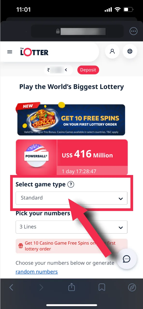 Buy at least 5 lines in one order on TheLotter and get bonus funds.