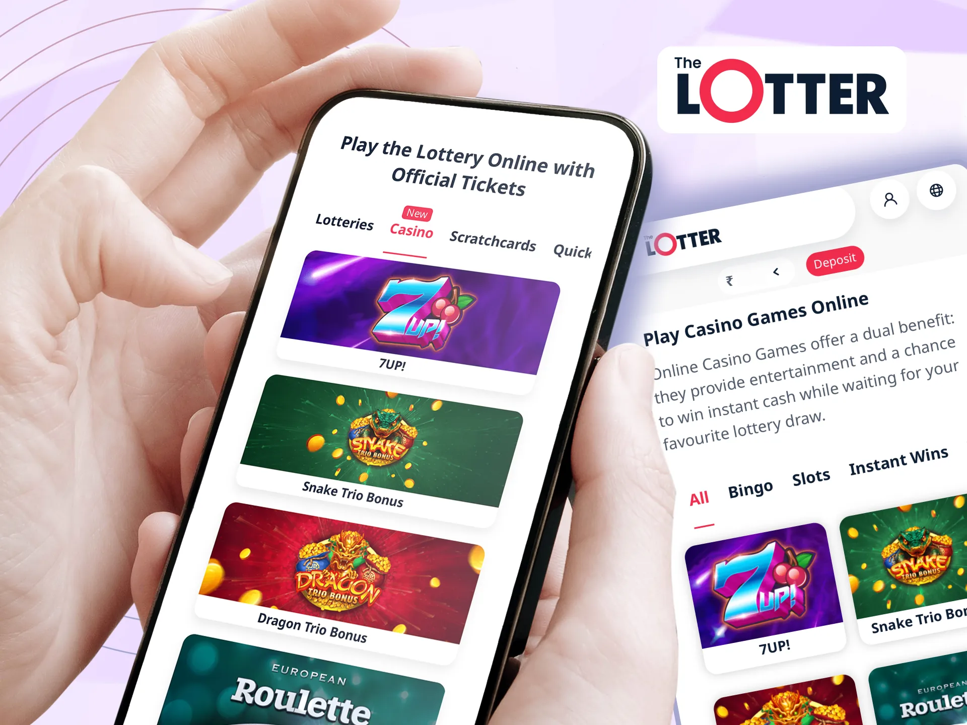 With TheLotter app, you can play games, handle transactions, and receive rewards easily.