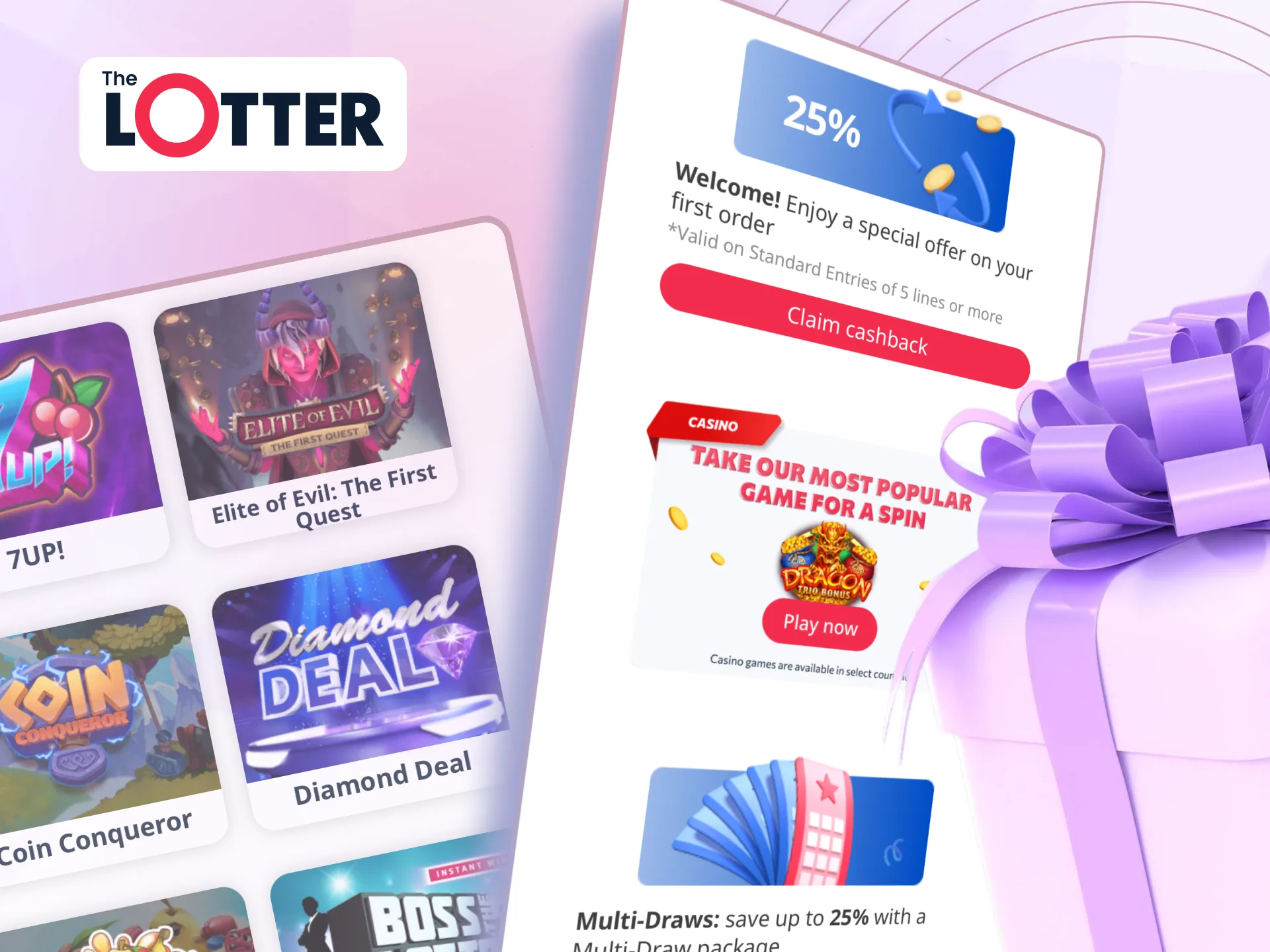 Take advantage of TheLotter bonuses, including cashback for new players and discounts for multiple draw tickets.