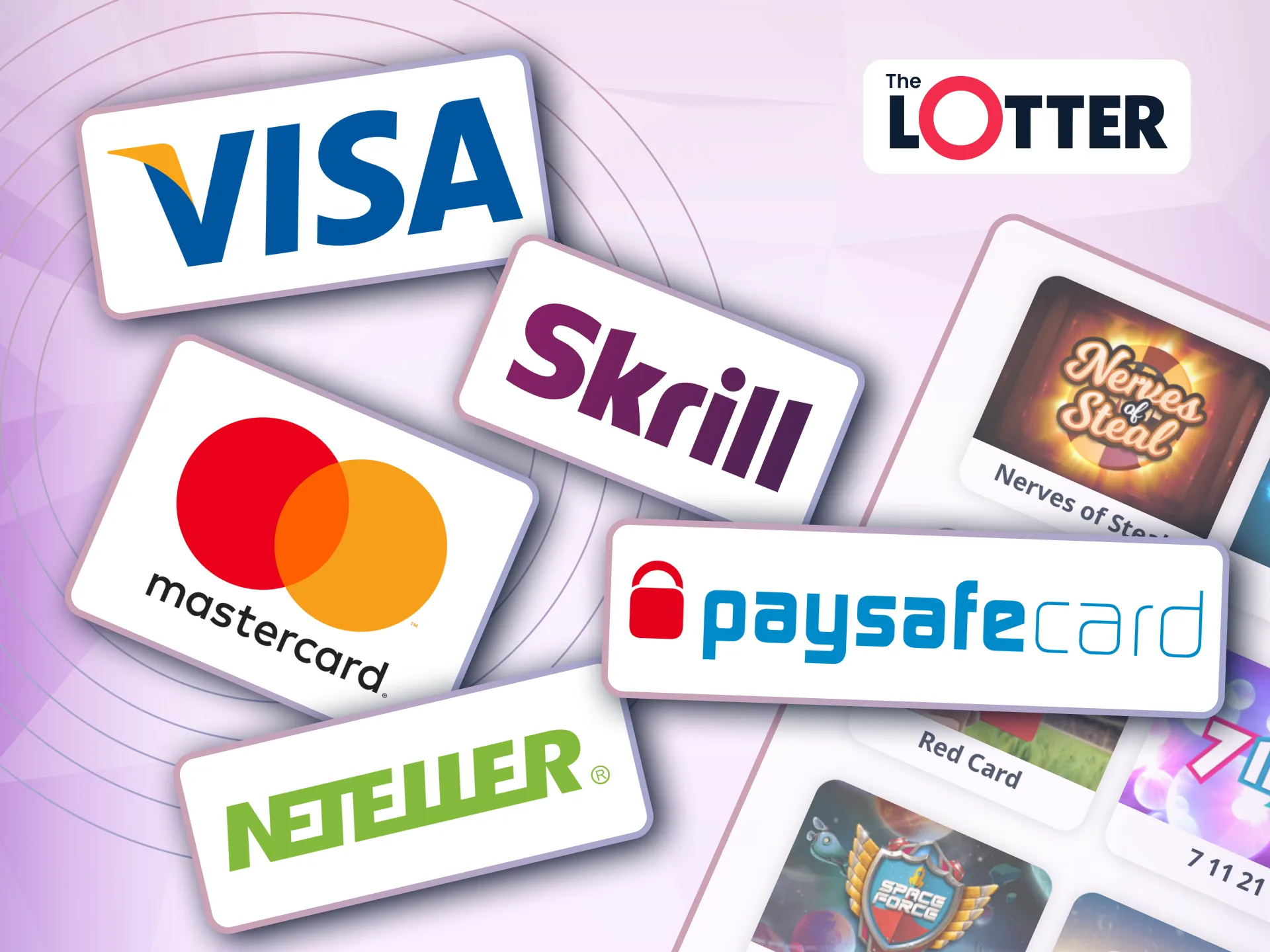 Fund your account on TheLotter Casino using safe options like Skrill, Paysafecard, and major credit cards.