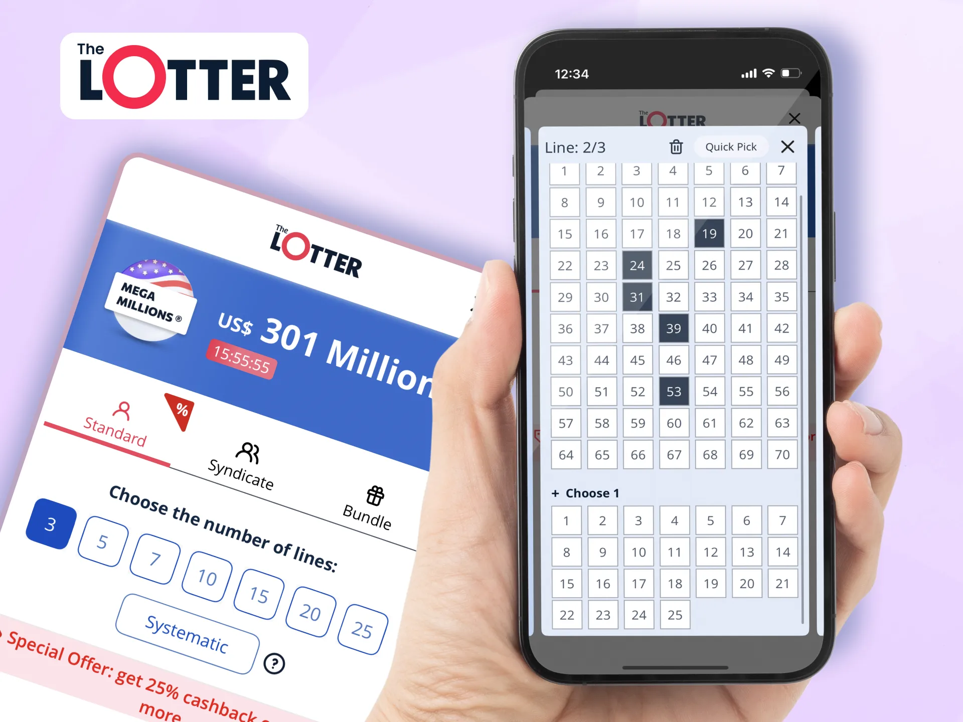 TheLotter’s mobile app lets you buy tickets, view results, and get winning notifications with ease.