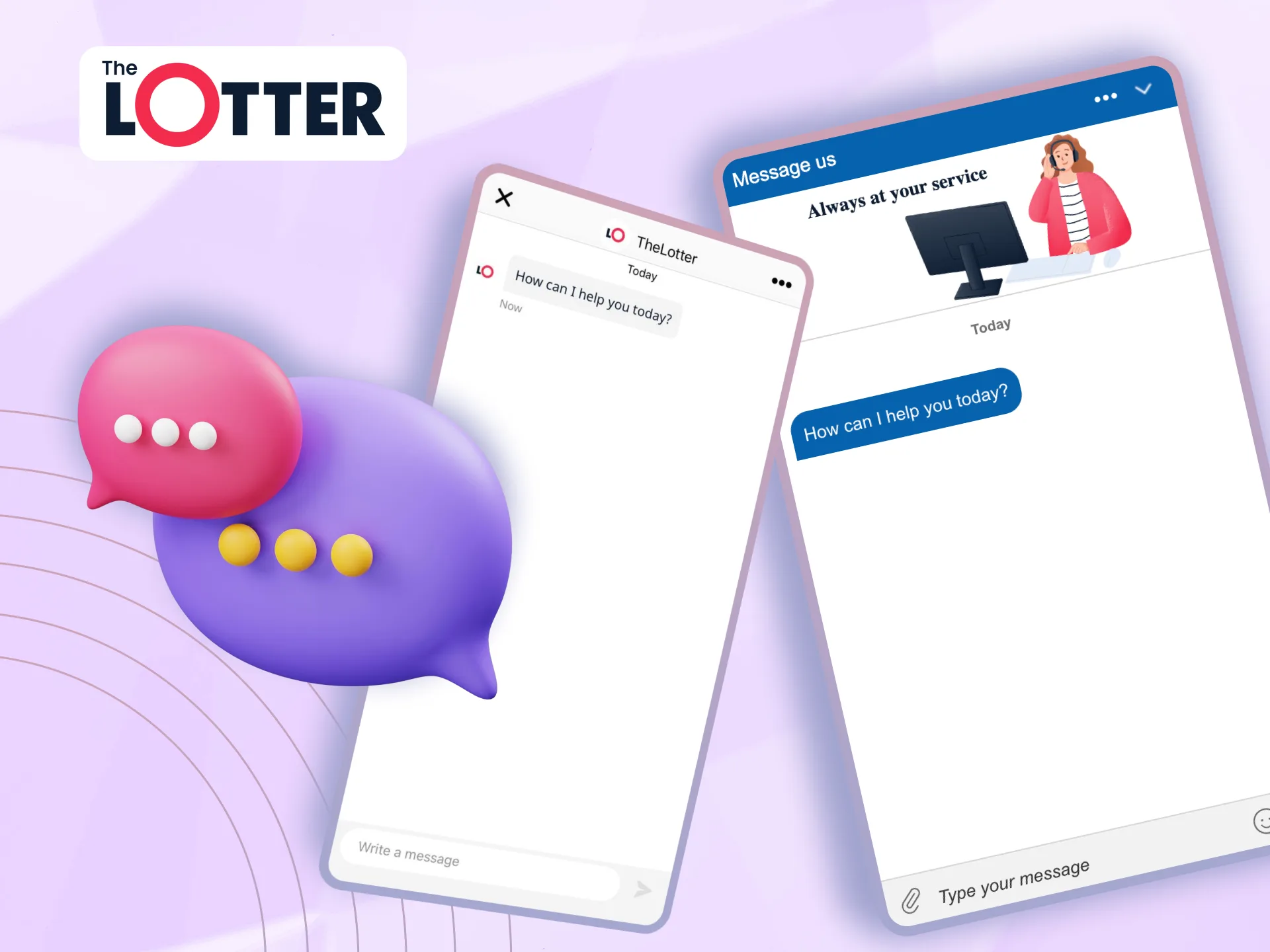TheLotter offers round-the-clock support through chat, email, and social platforms.