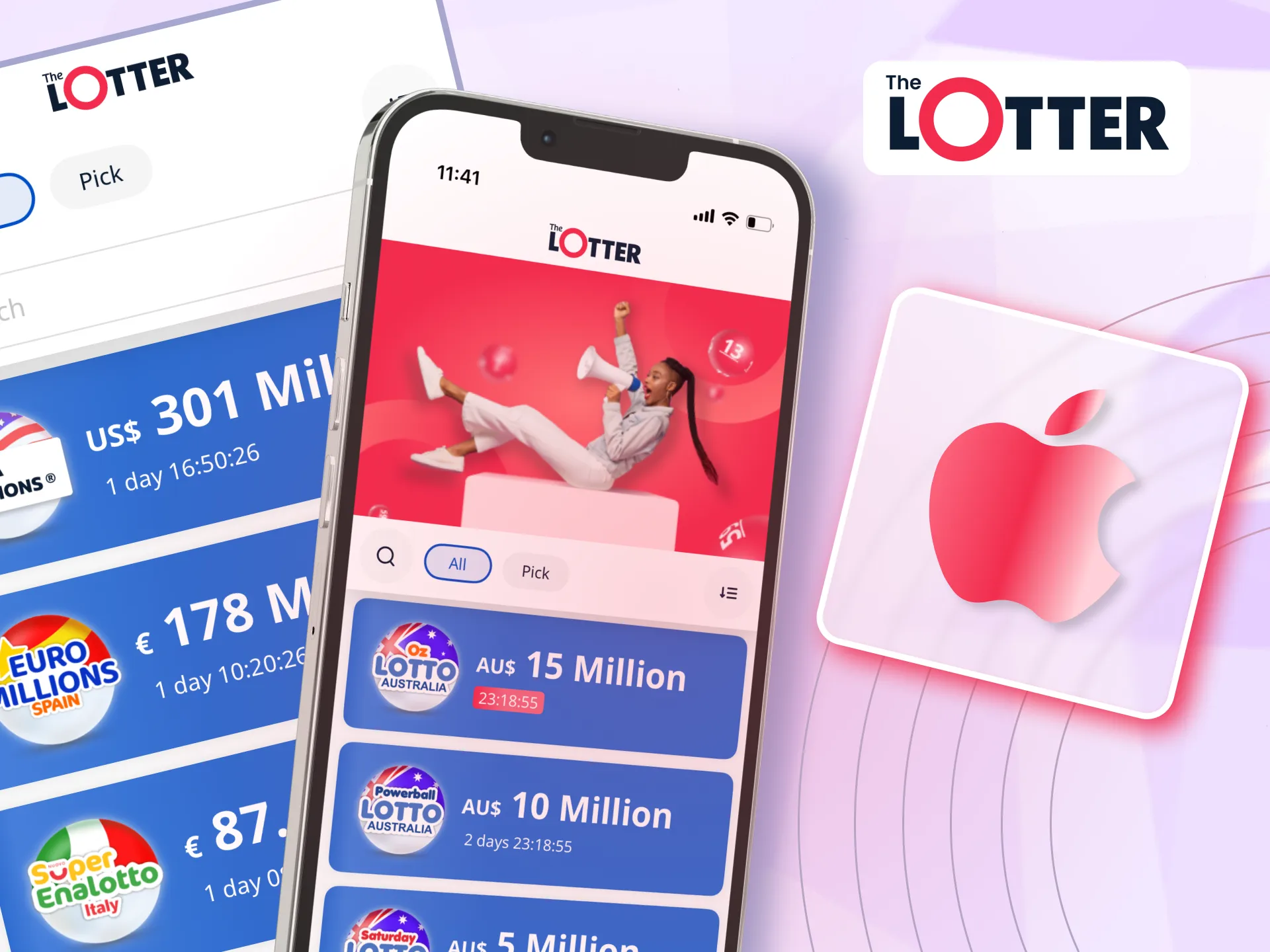Install TheLotter PWA via Safari, add to home screen and play.