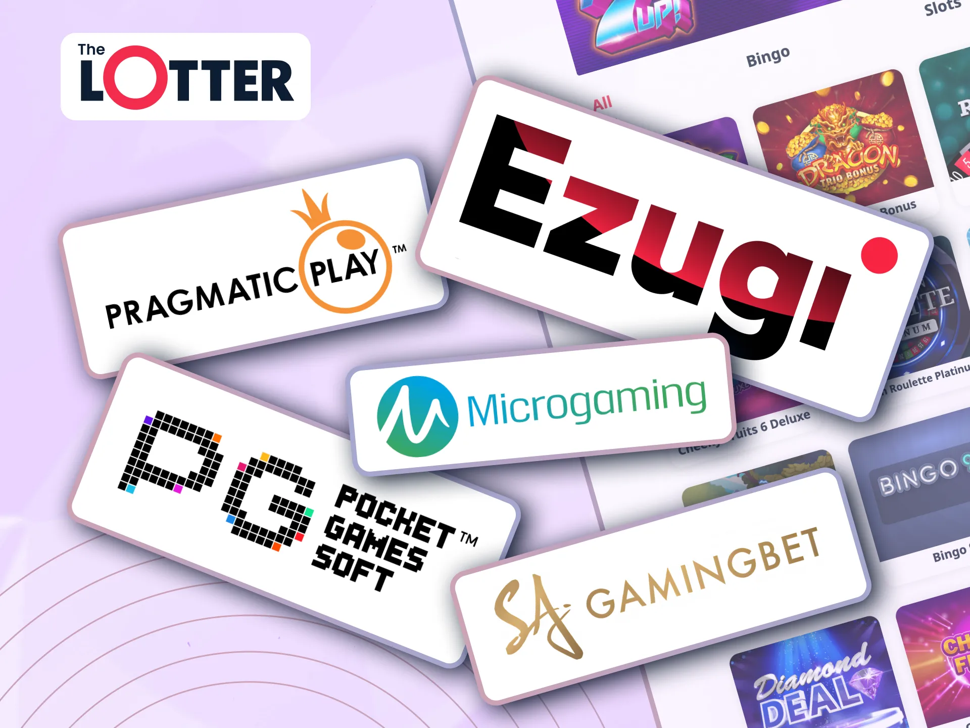 Play TheLotter games from trusted providers, including Ezugi and PG Soft.