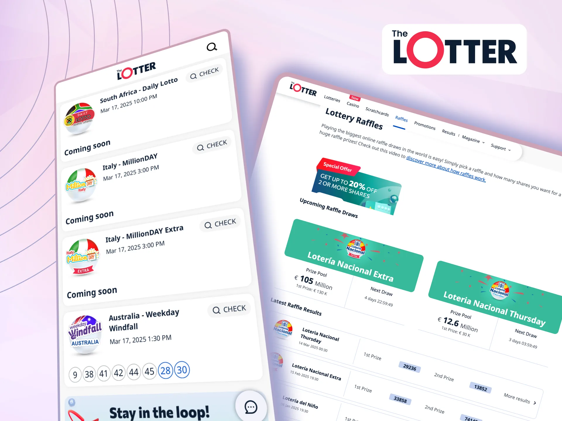 Check TheLotter results anytime — updated 24/7 and easy to access.