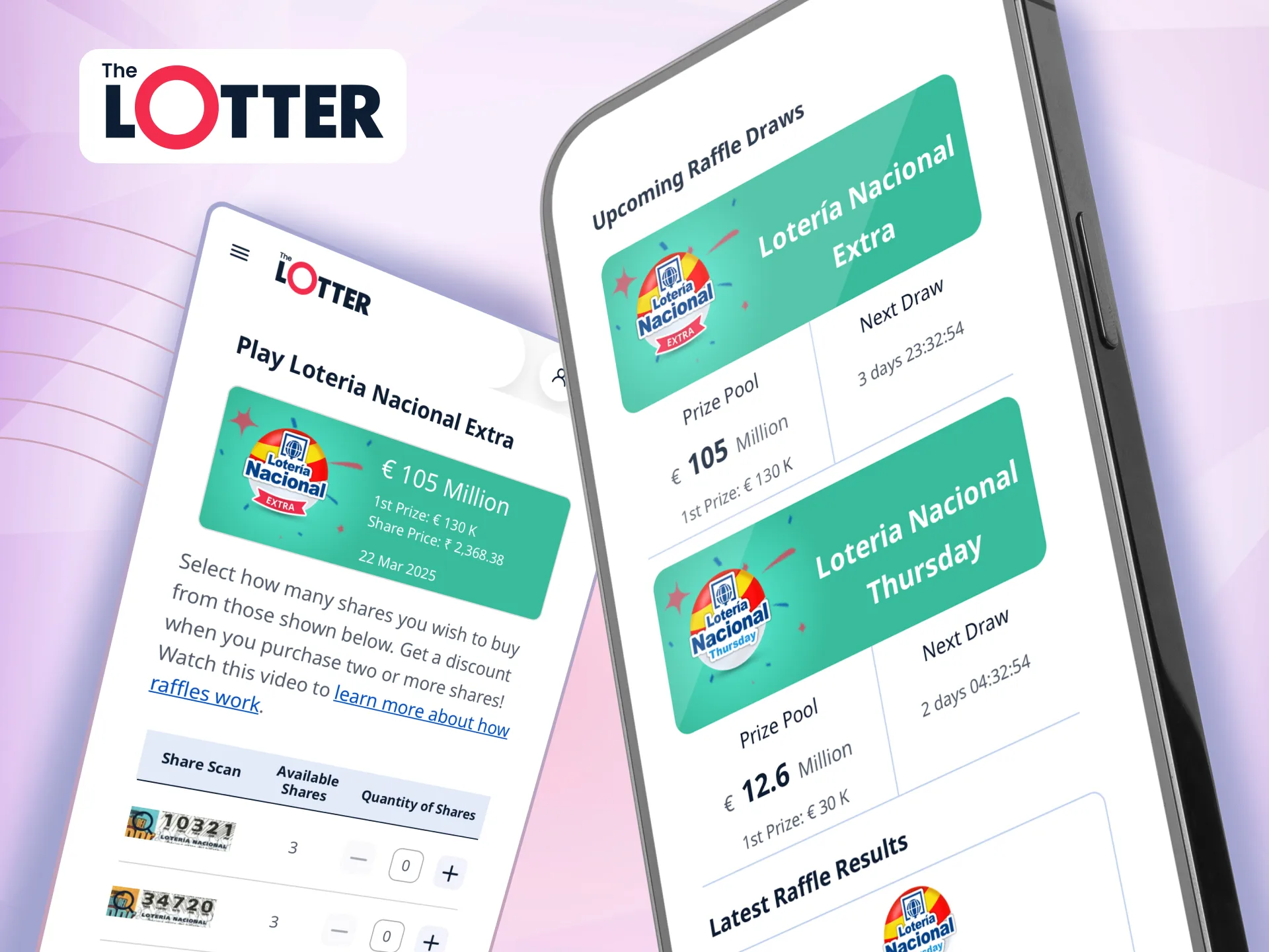 Play raffles on the go with TheLotter app for iOS and Android.