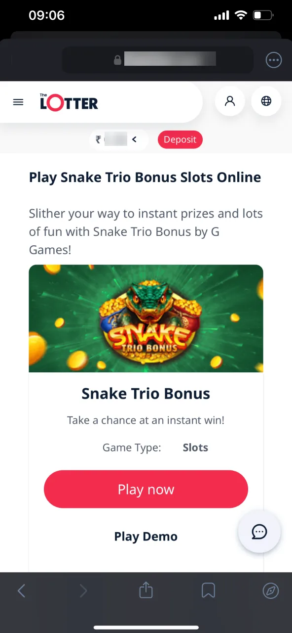 Set your bet size on TheLotter Casino and press the Spin button to start playing.