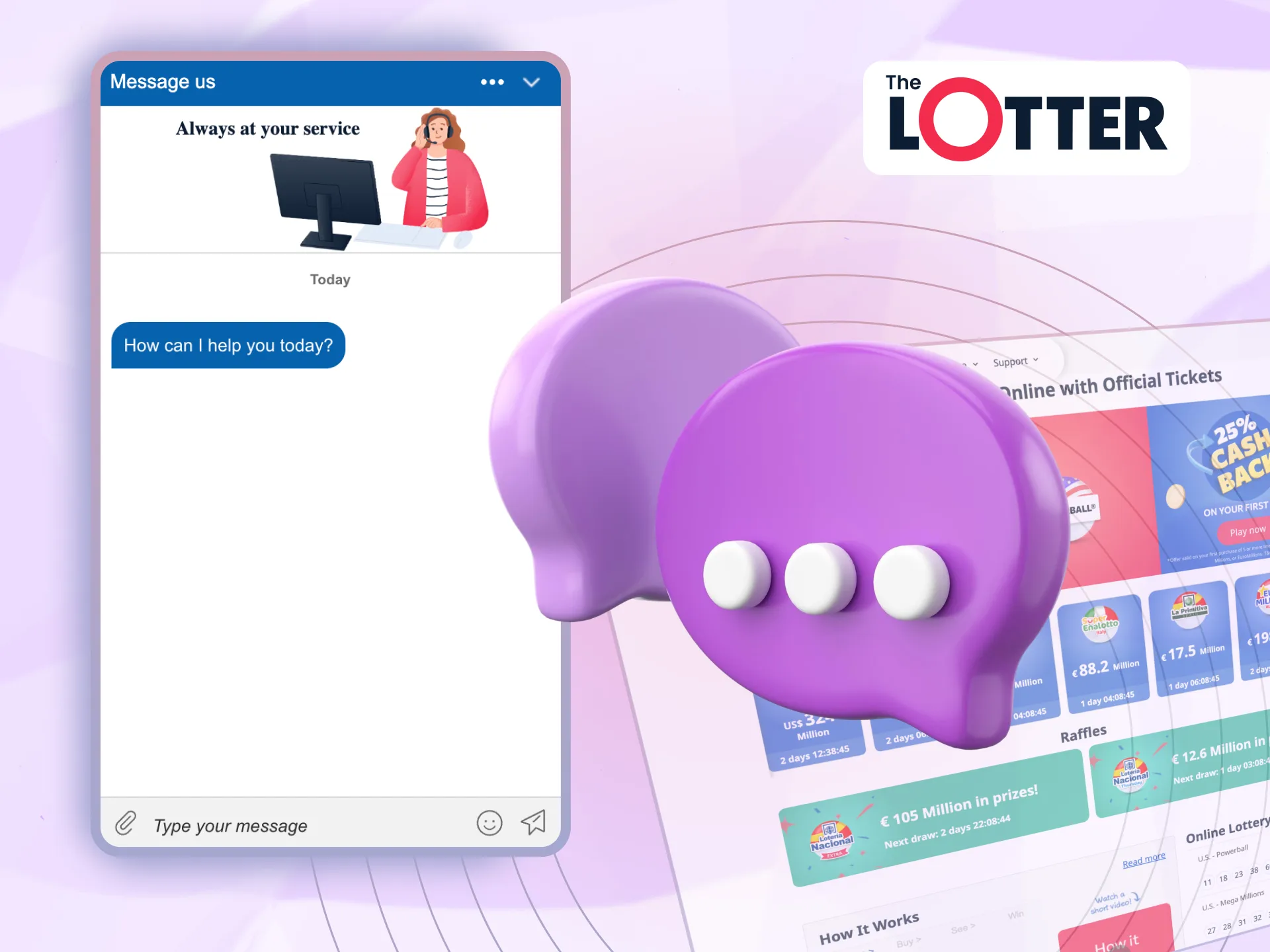 Access TheLotter Casino’s live chat for fast and professional assistance by typing your query.