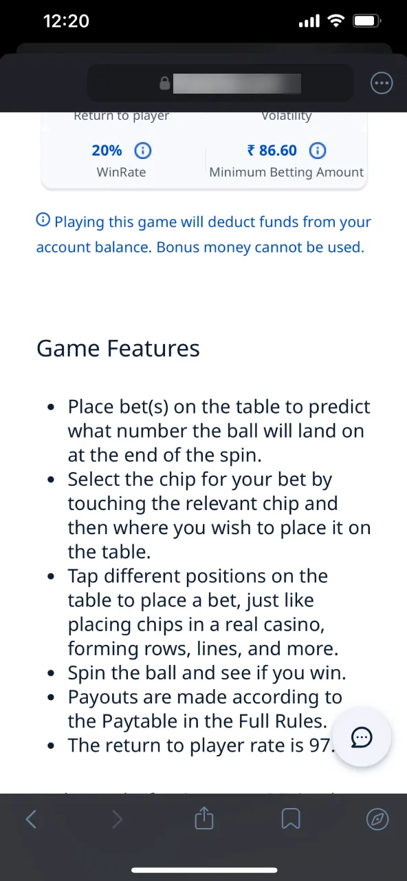 Learn about the selected game's details on TheLotter Casino.
